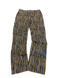 Laurel Jeans Premium Runway 90s Animal Print Striped Pants Straight Leg