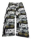 Makaveli 2Pac Tupac Vintage Baggy Jeans Spodnie Jeansowe Wide Leg AOP All Over Print HipHop Y2K