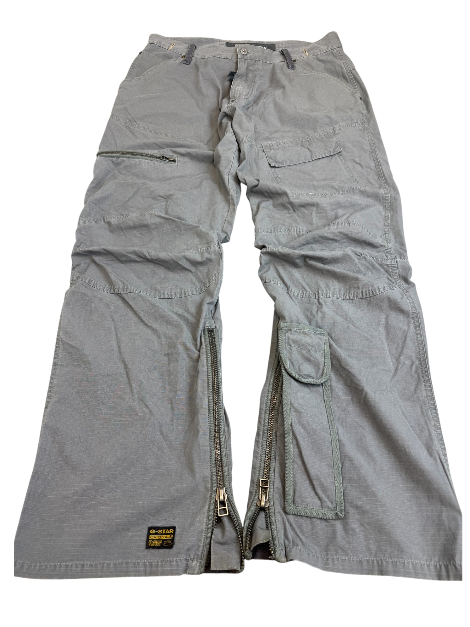 G-Star Raw Baggy Wide Leg Spodnie Cargo Multicpocked Zipped tech Wear