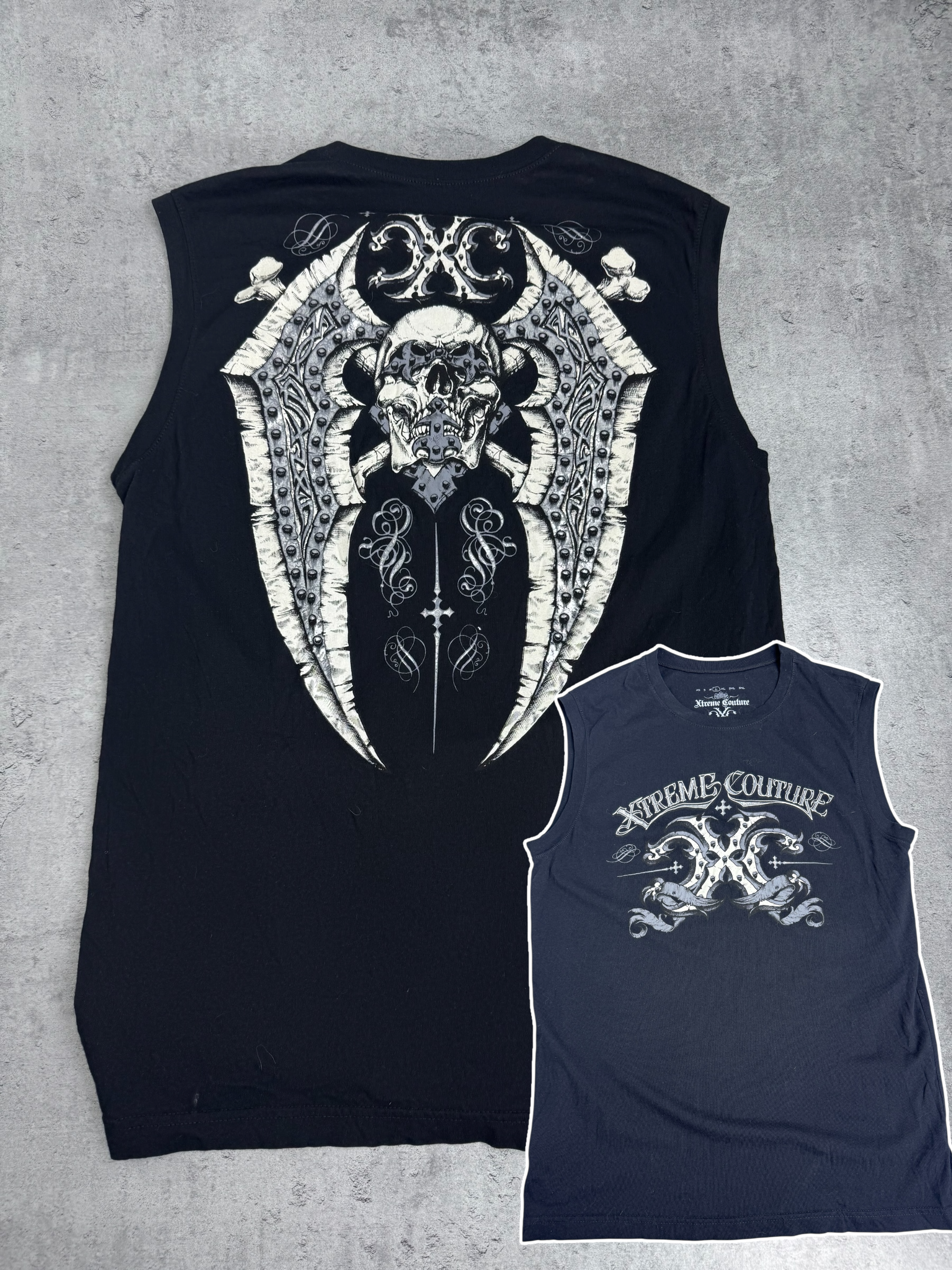 Xtreme Couture Y2K Tank Top Koszulka bez Rękawów Bokserka Podkoszulek Vintage 2000s