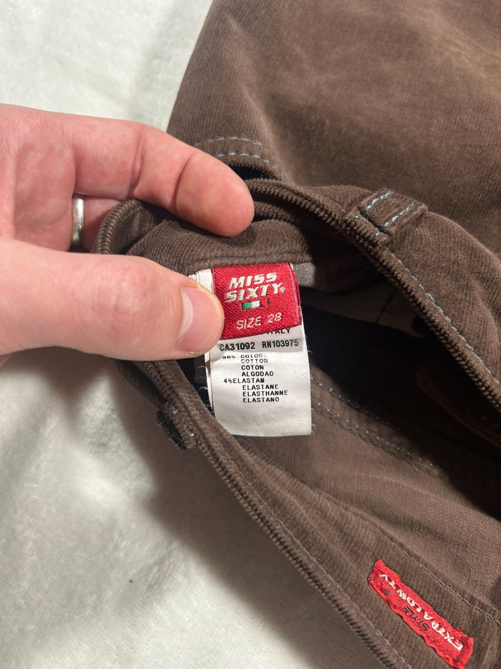 Miss sixty new with tags 2000s brązowe dzwony slim fit