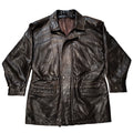 Kurtka skórzana real leather patchworkowa brązowa