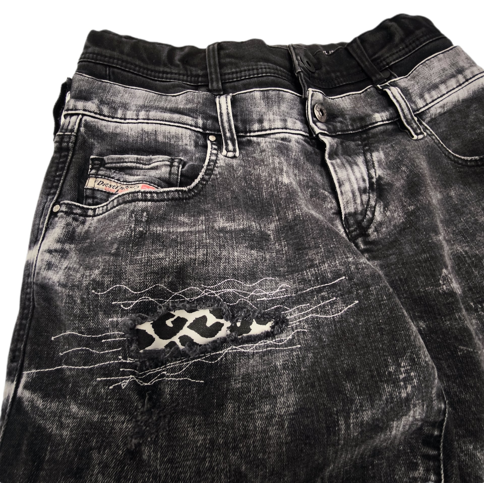 Jeansy damskie Diesel y2k, upcykling one&only