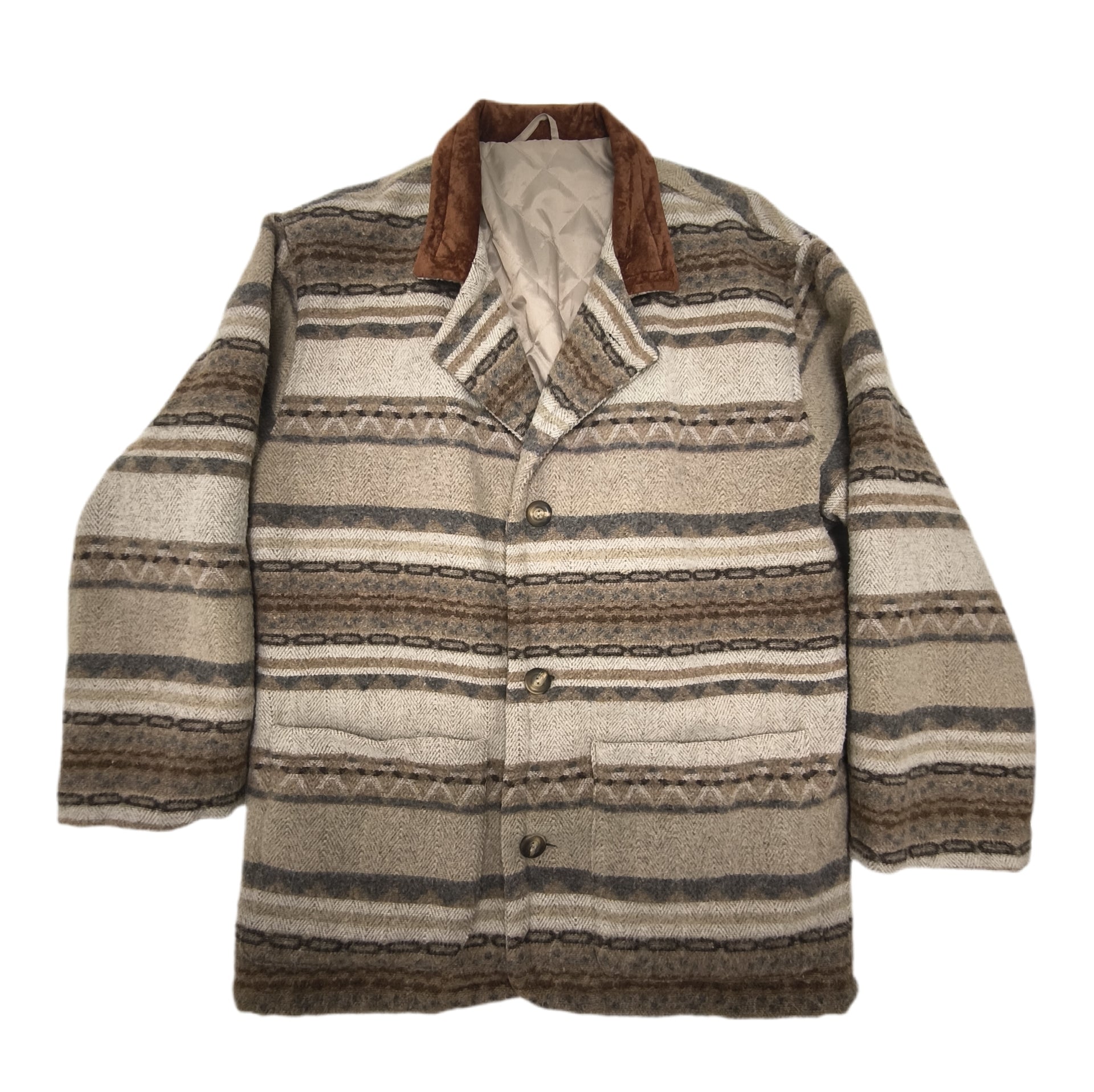 Kurtka męska w stylu Yellowstone, indian, boho, z wełną