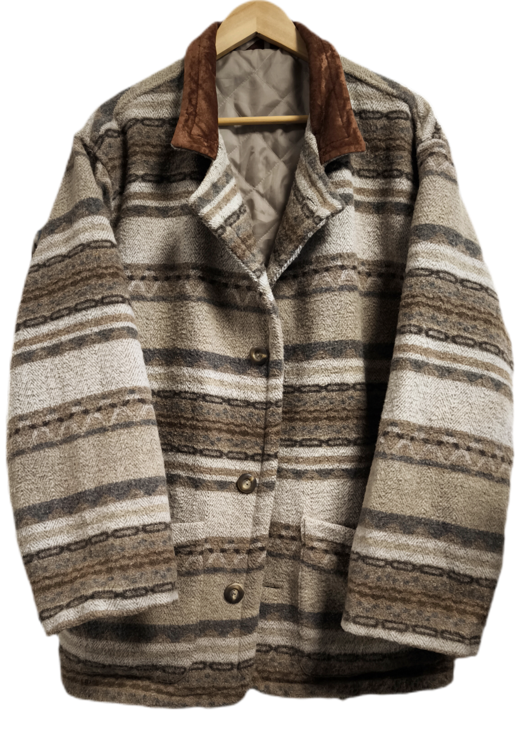 Kurtka męska w stylu Yellowstone, indian, boho, z wełną