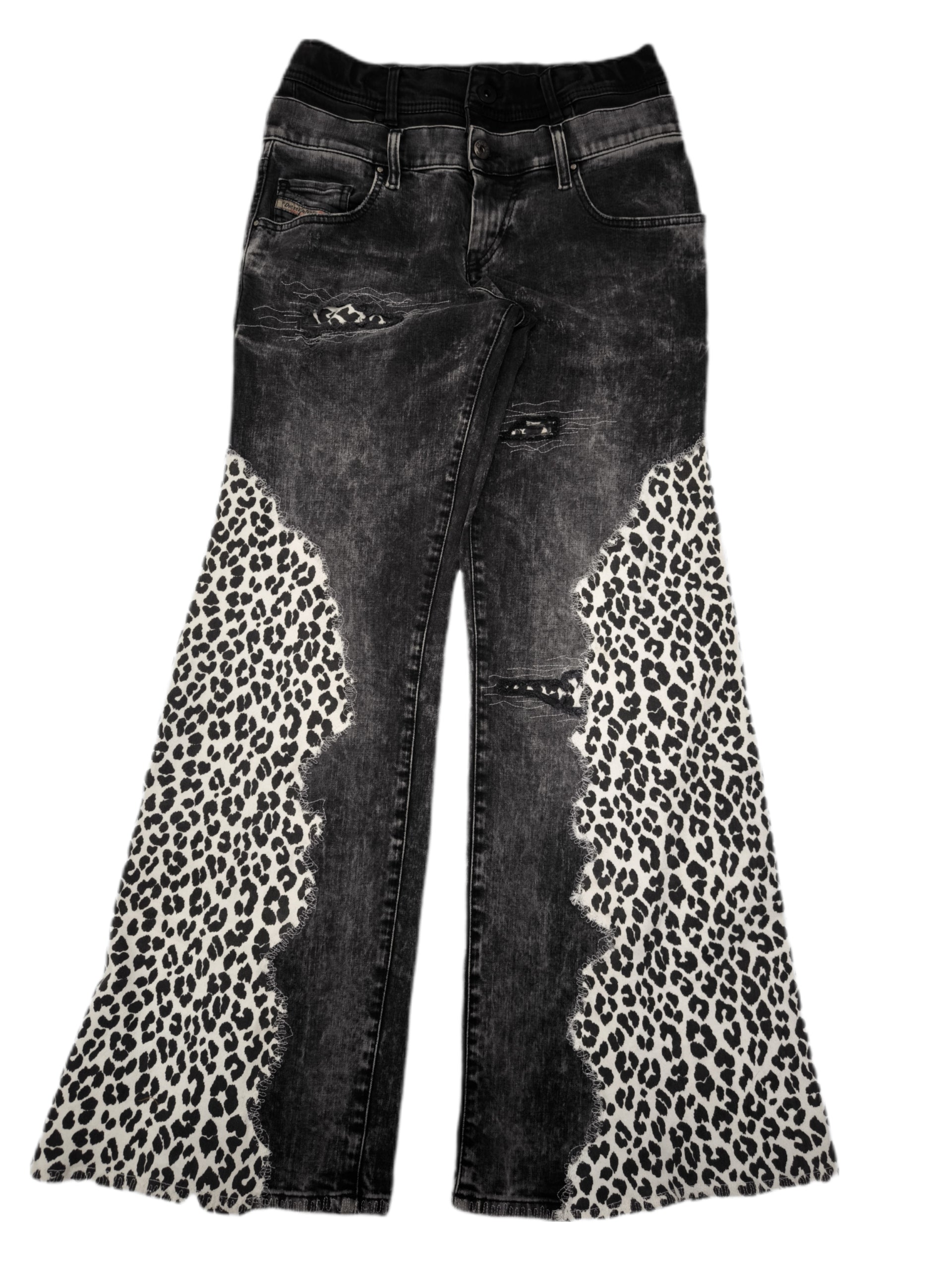 Jeansy damskie Diesel y2k, upcykling one&only