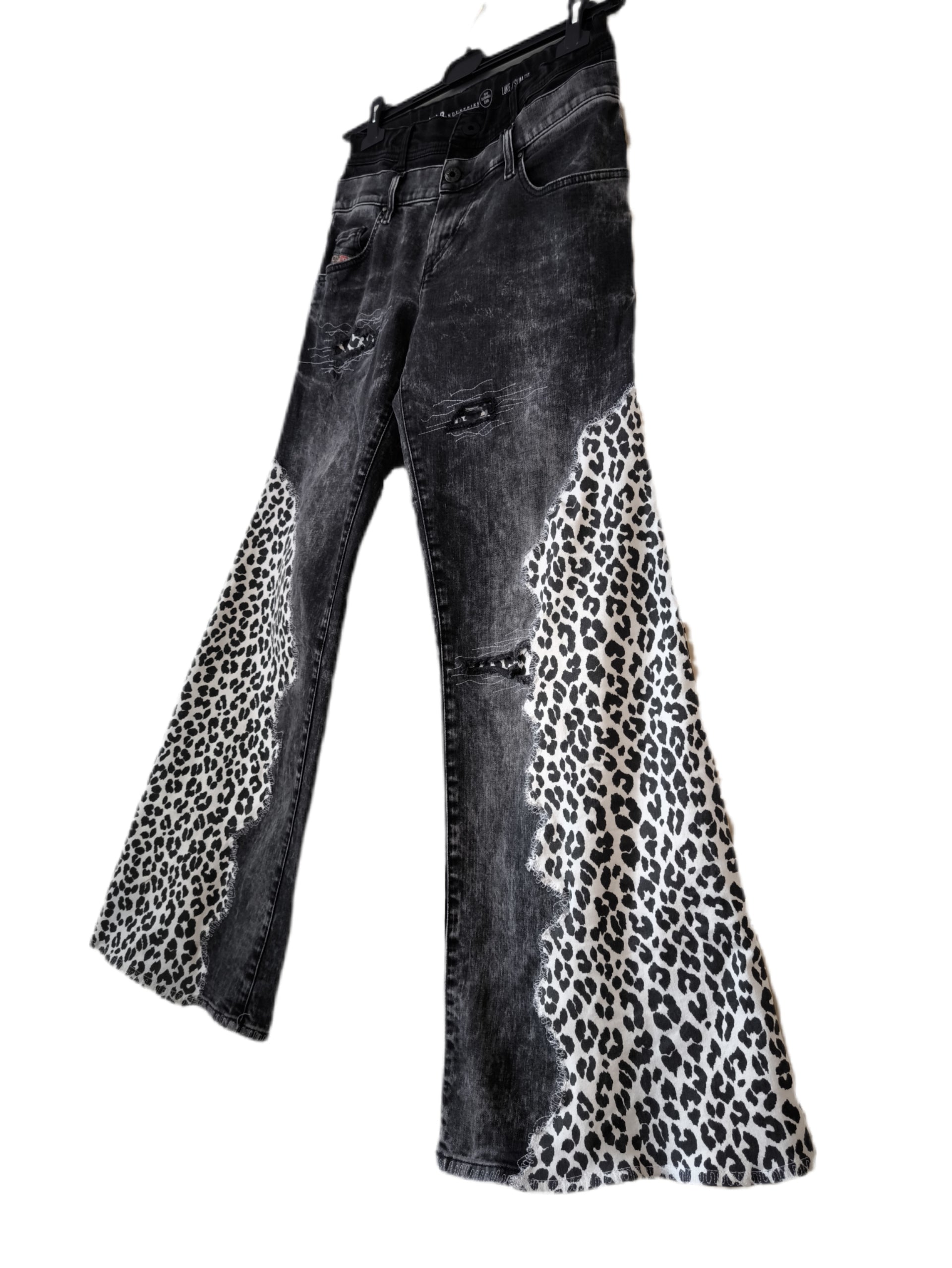 Jeansy damskie Diesel y2k, upcykling one&only