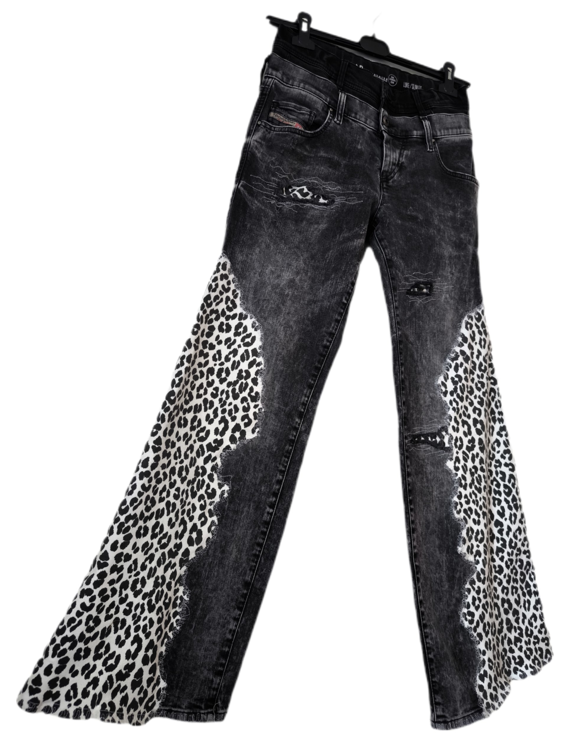 Jeansy damskie Diesel y2k, upcykling one&only