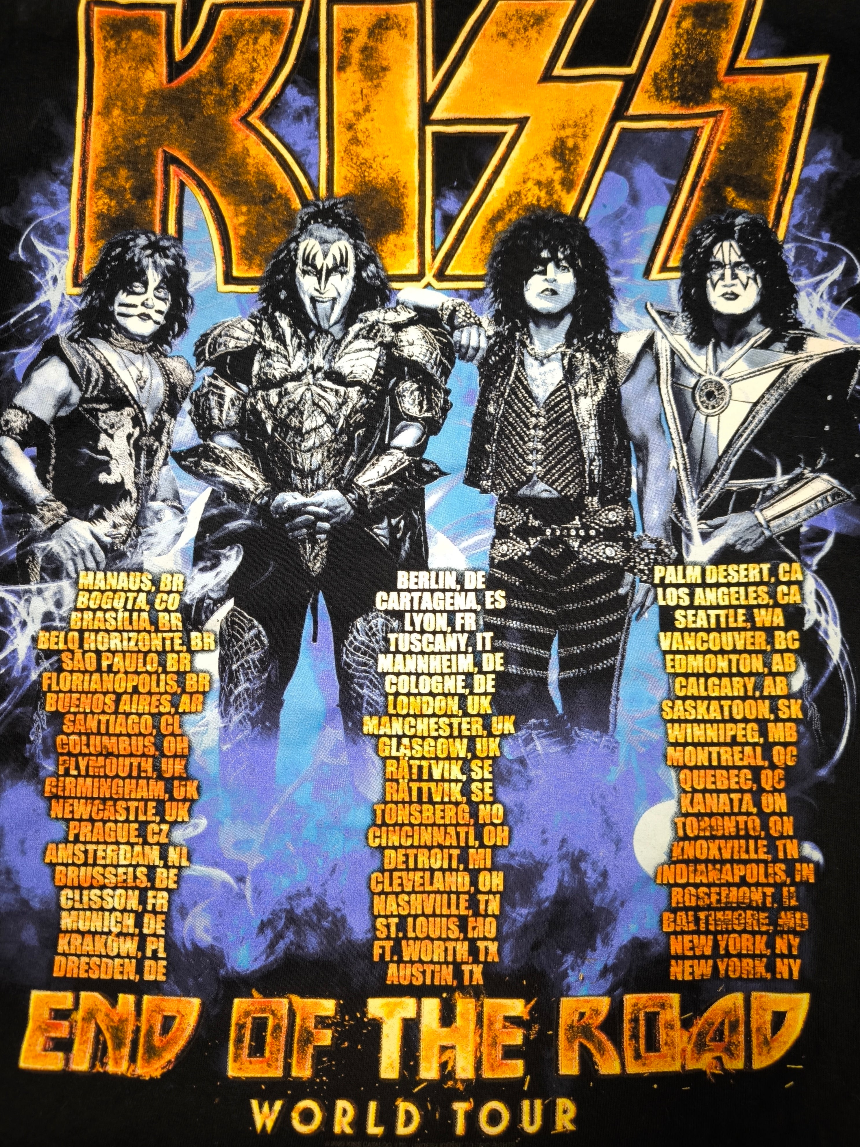 T-shirt Kiss, Gildan, End Od The Road World Tour, size M, cotton