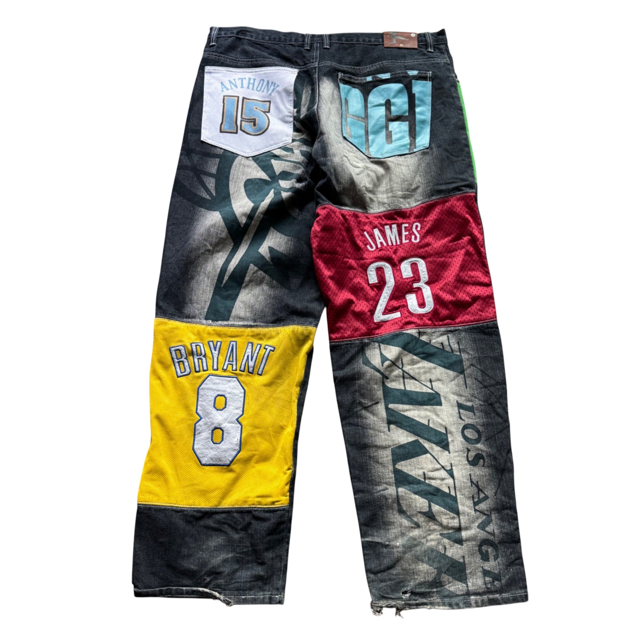 NBA Y2K Mega Rare Baggy Jeans Kobe Lebron Jersey Oversize