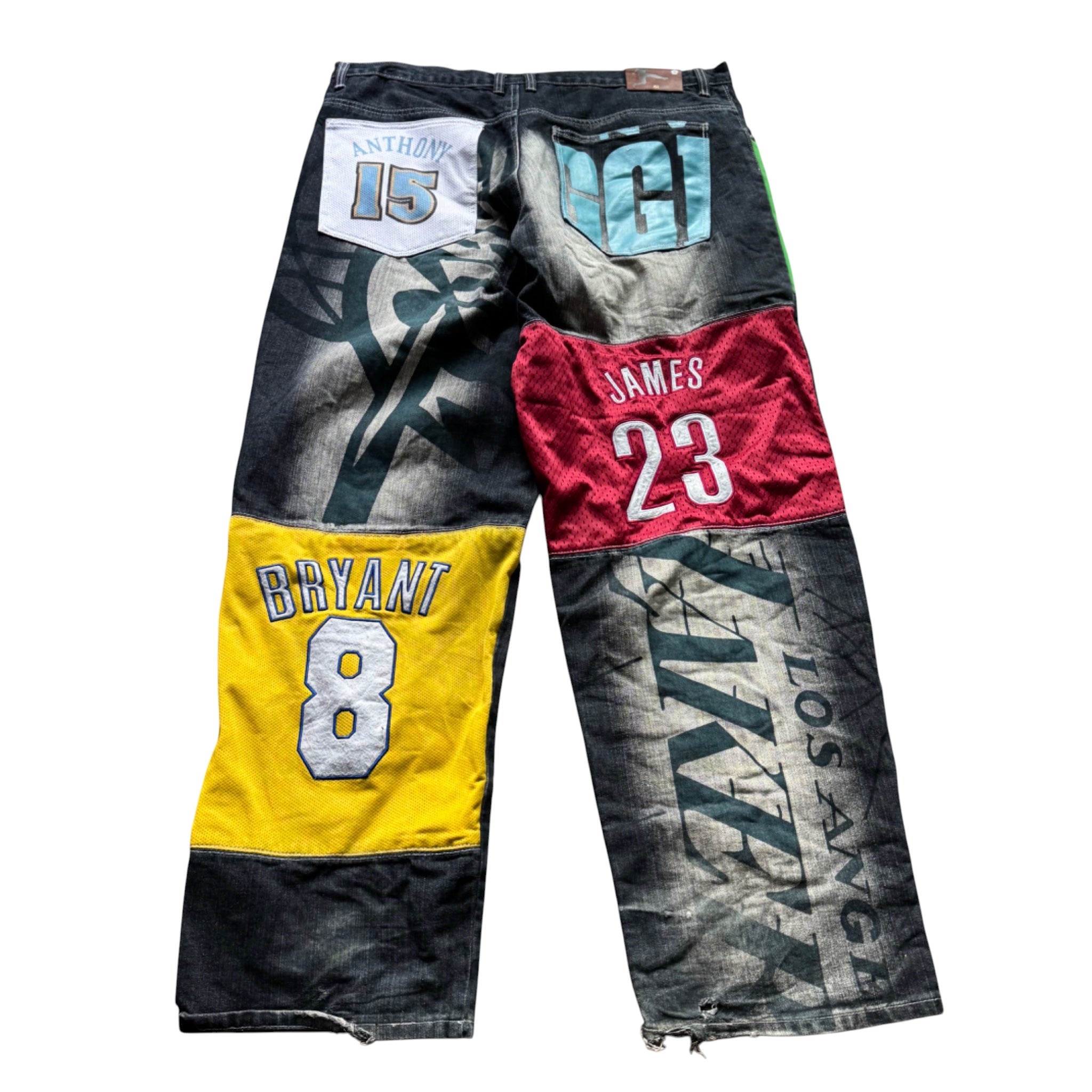 NBA Y2K Mega Rare Baggy Jeans Kobe Lebron Jersey Oversize