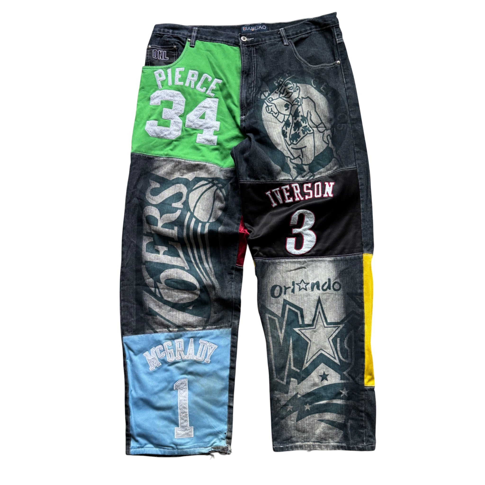 NBA Y2K Mega Rare Baggy Jeans Kobe Lebron Jersey Oversize