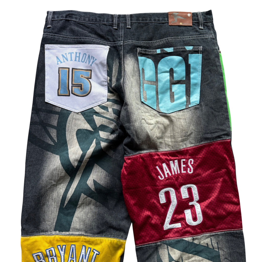 NBA Y2K Mega Rare Baggy Jeans Kobe Lebron Jersey Oversize