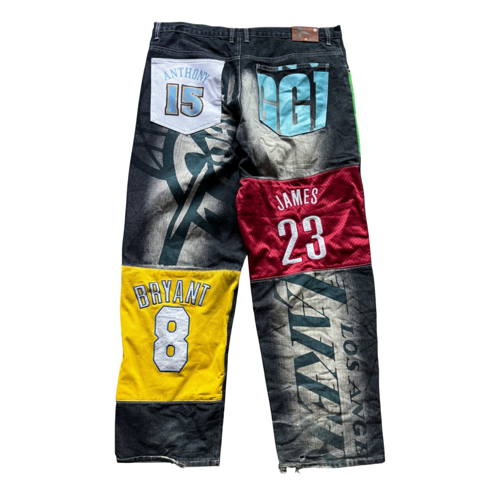 NBA Y2K Mega Rare Baggy Jeans Kobe Lebron Jersey Oversize