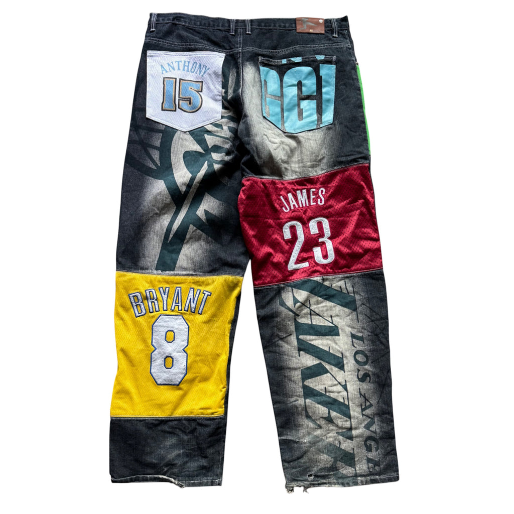 NBA Y2K Mega Rare Baggy Jeans Kobe Lebron Jersey Oversize