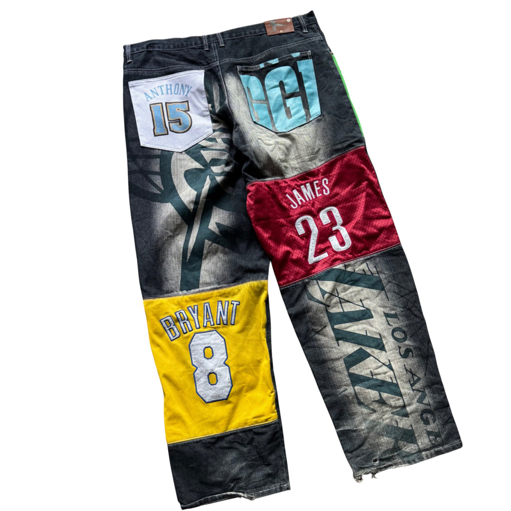 NBA Y2K Mega Rare Baggy Jeans Kobe Lebron Jersey Oversize