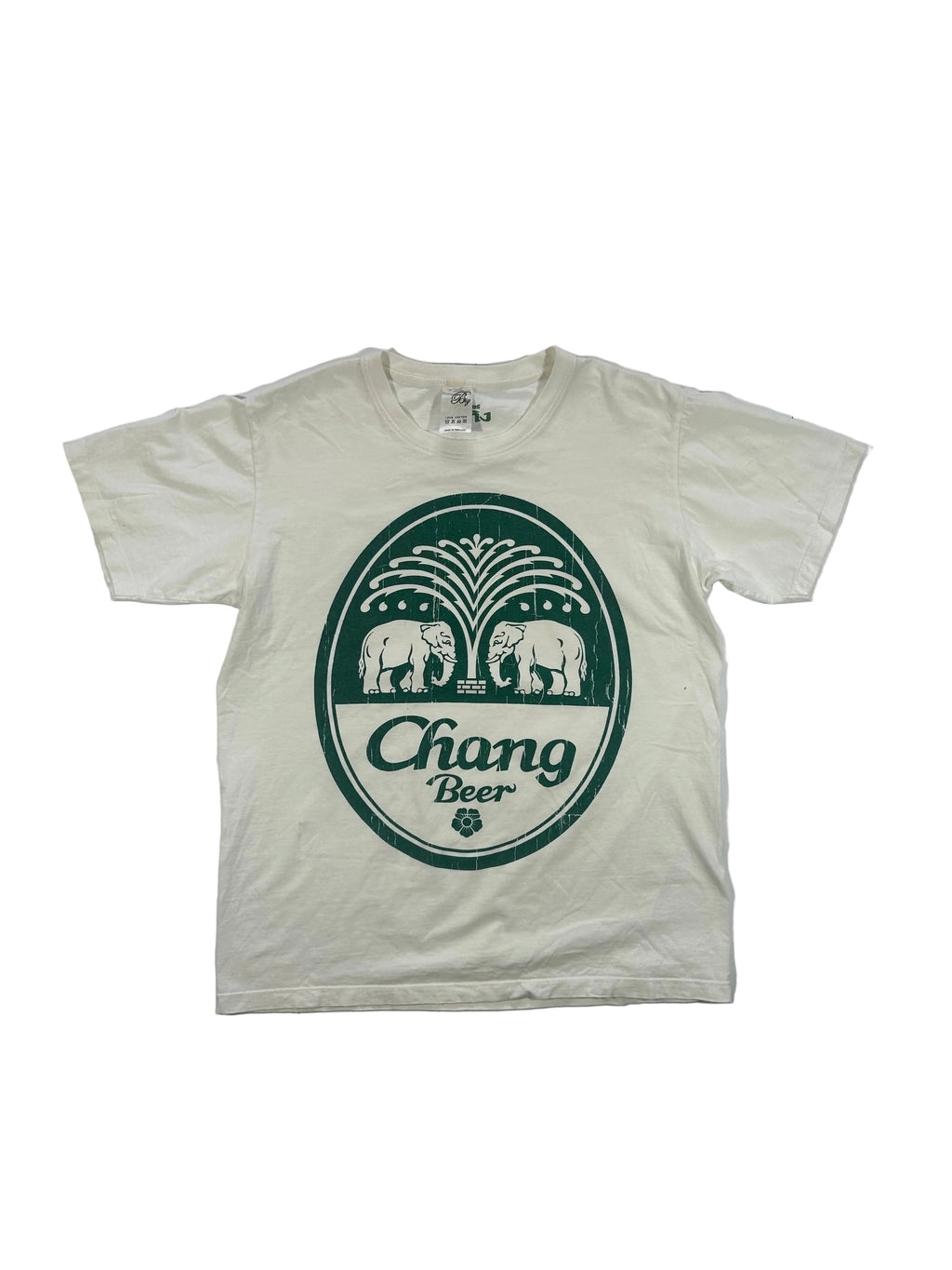 Biały T-shirt Chang Beer - white tee z nadrukiem